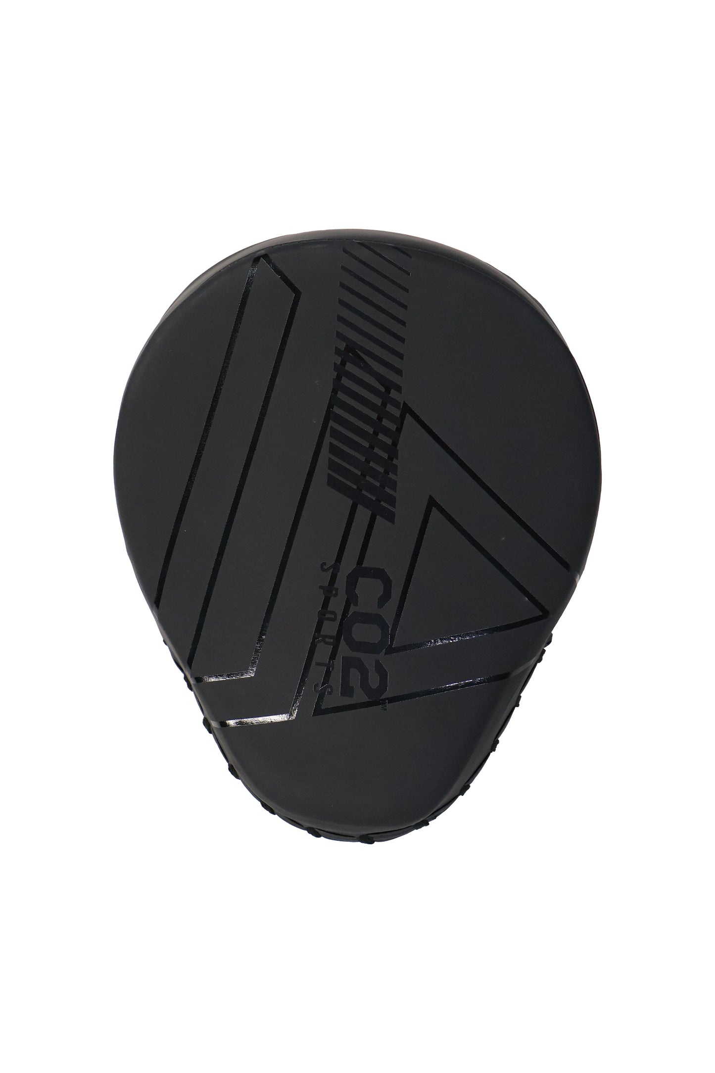 Black grip patch with a brand logo on a white background
