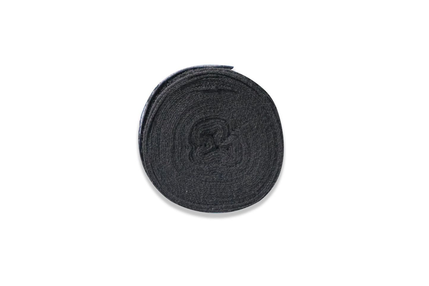 Black belt roll on a white background