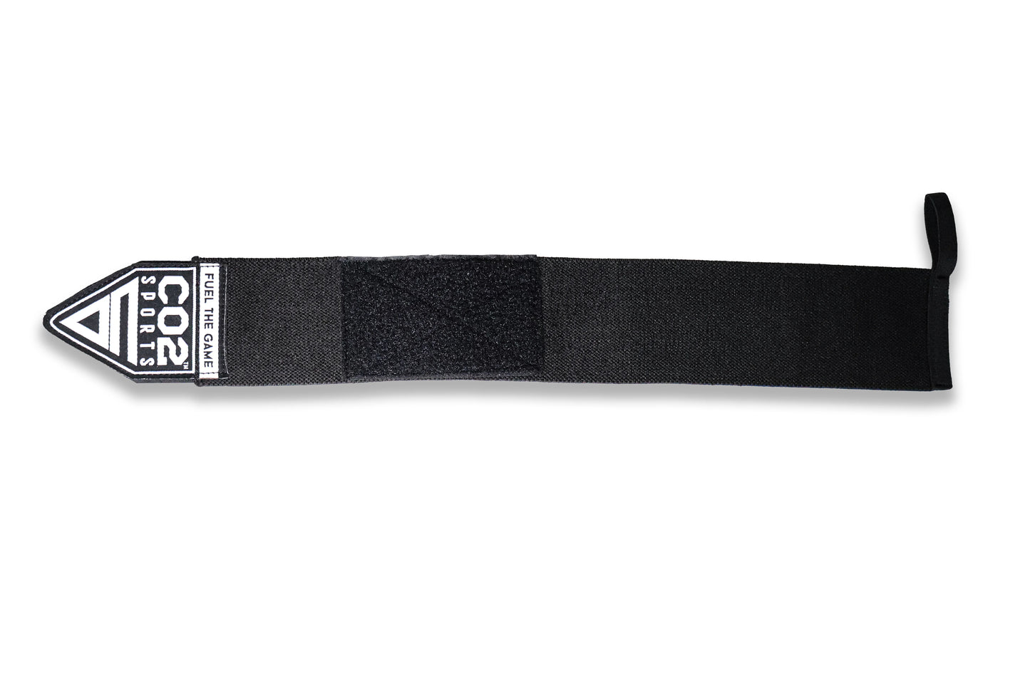 Black belt with a logo on a white background