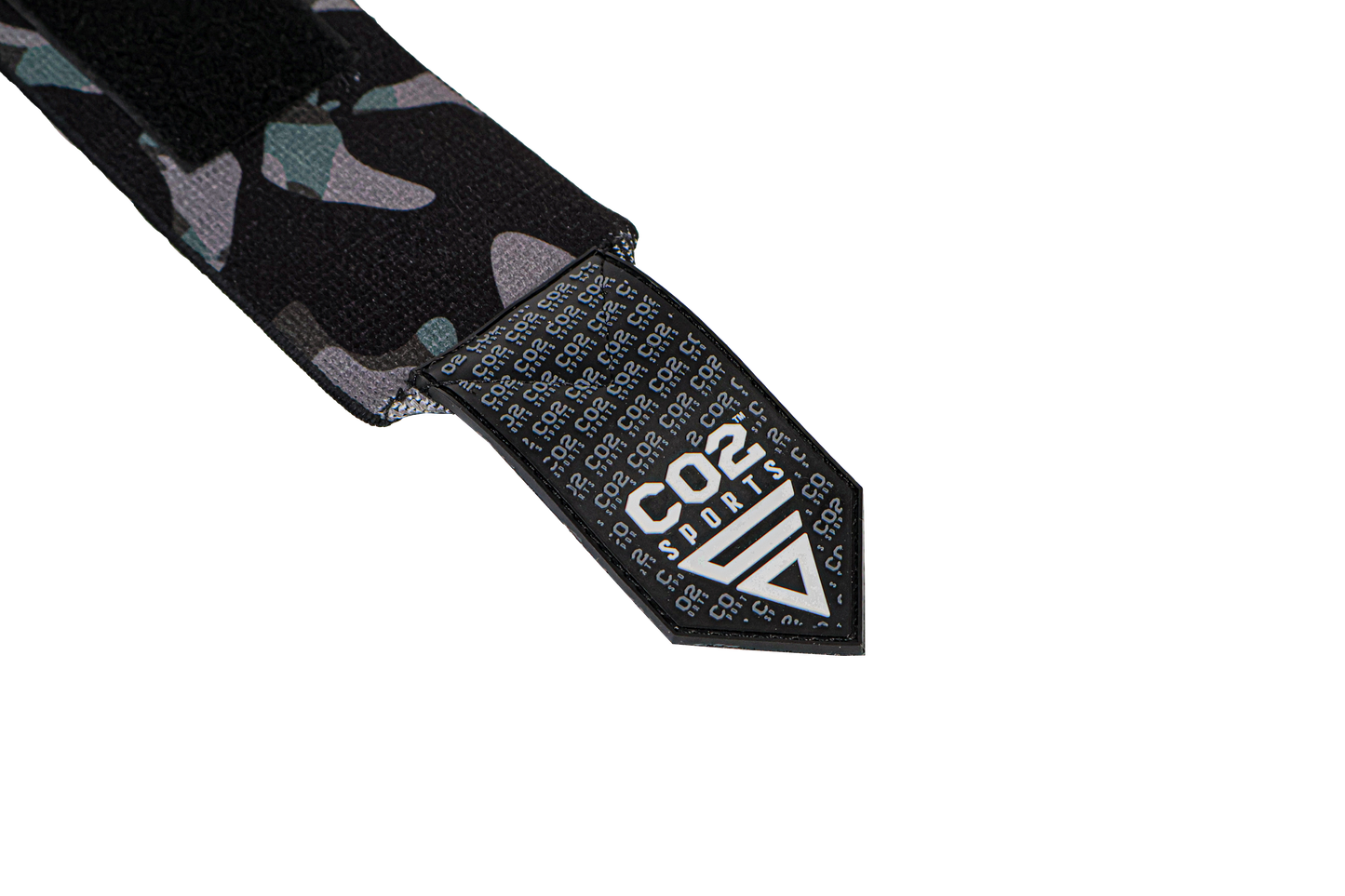 Black and gray strap with CO2 Sports logo on a white background