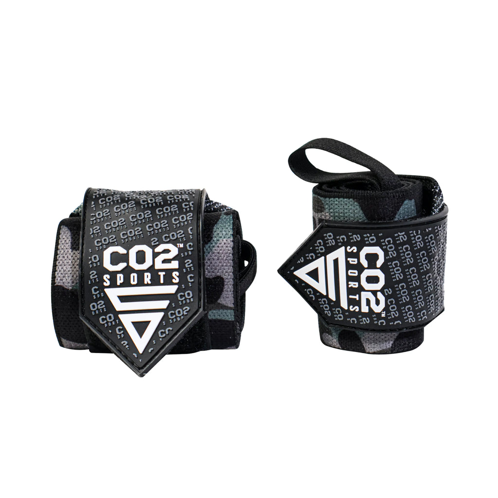 Adjustable grey velcro wrist strap, perfect for CrossFit, gym, and workout wrist support.