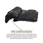 Black professional MMA gloves, fight gloves for training, sparring gloves
