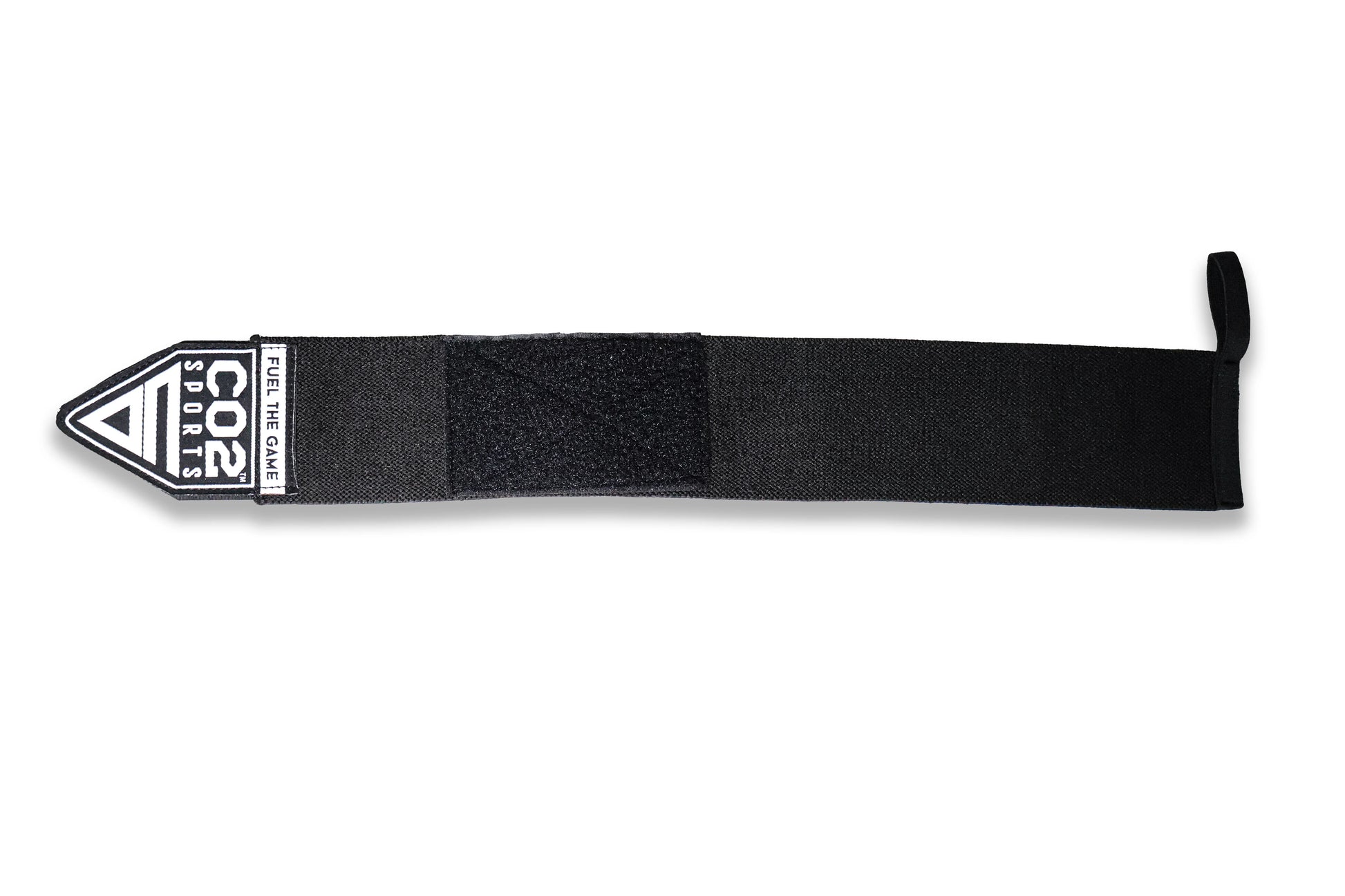 Black belt with a logo on a white background