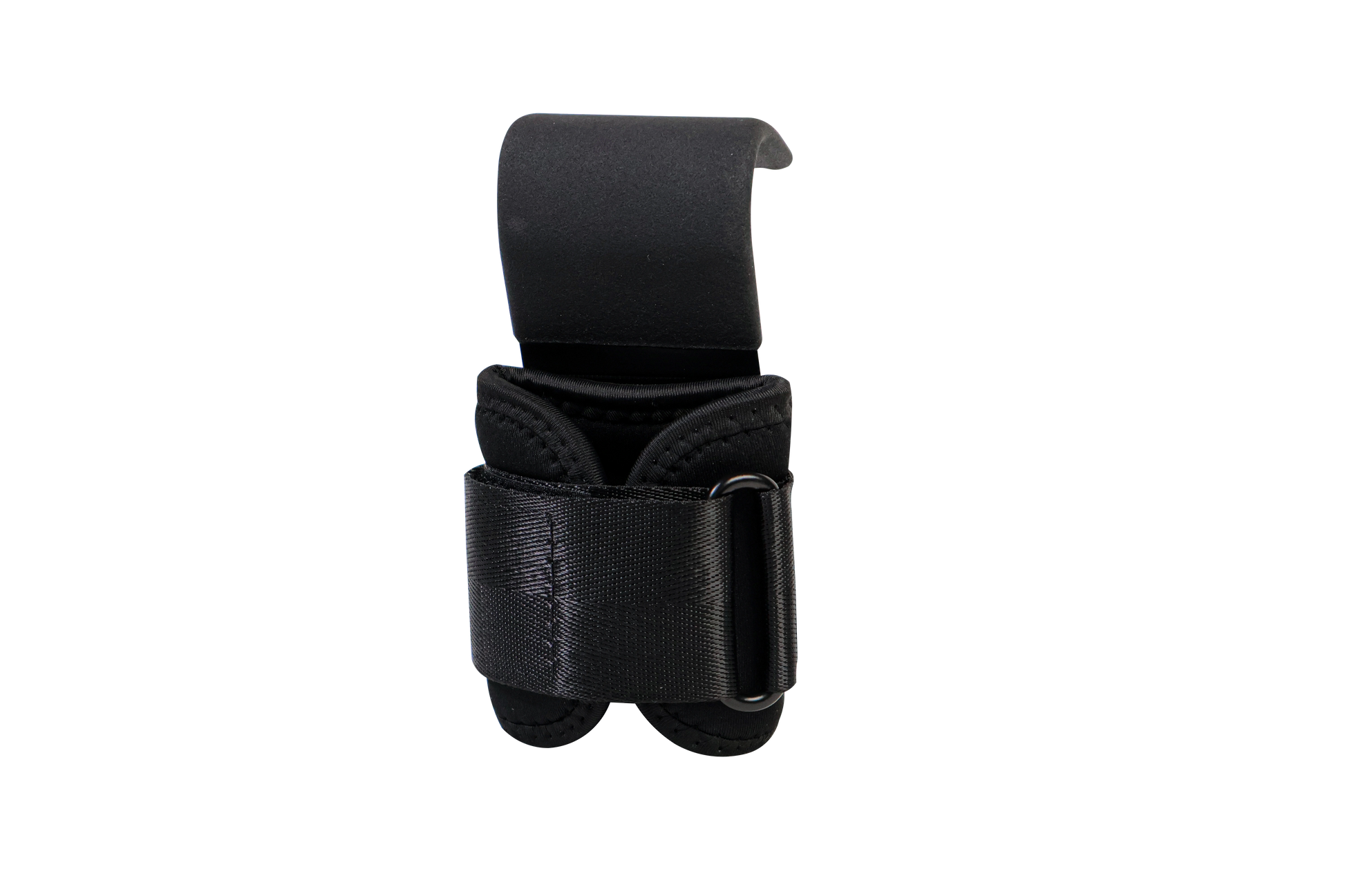 Black tactical holster on a white background