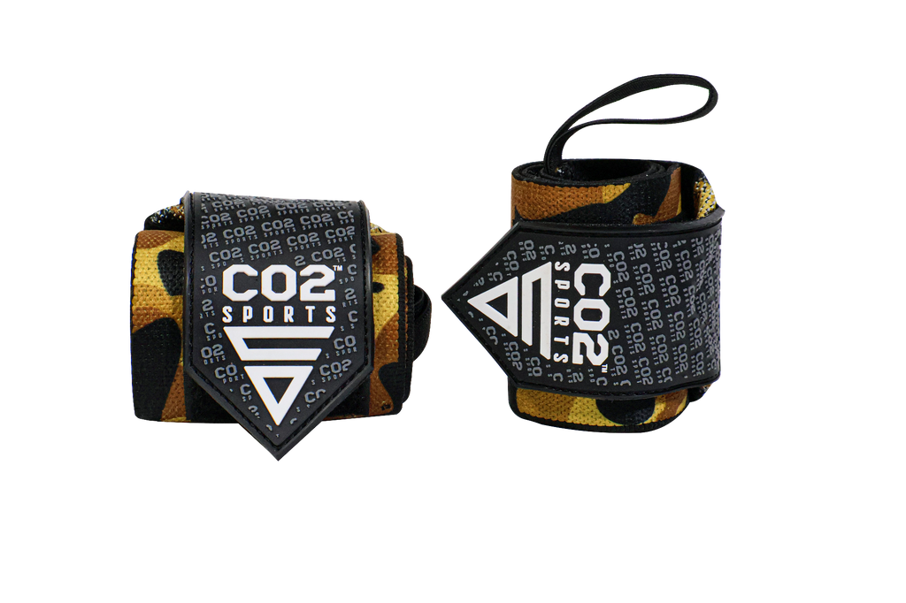 CO2 Sports wrist wraps on a white background