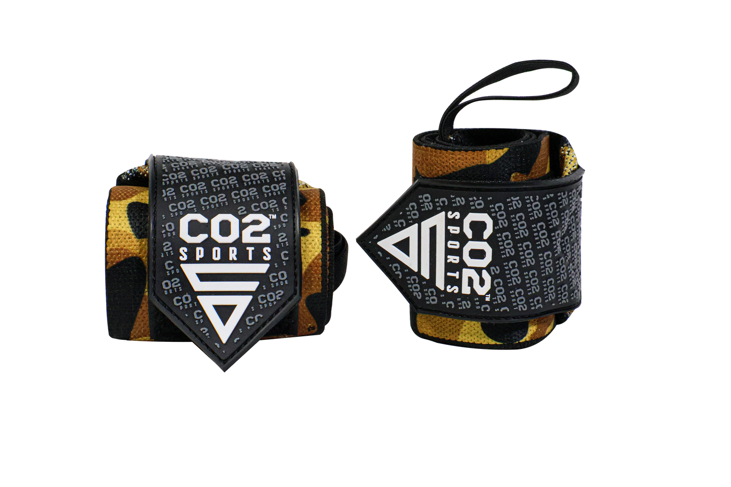CO2 Sports wrist wraps on a white background
