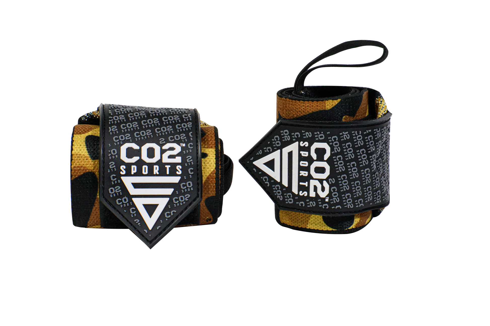 CO2 Sports wrist wraps on a white background