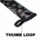 Grey heavy-duty wrist wrap for powerlifting, elastic and polyester material for wrist pain relief.