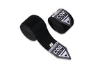 Adjustable black hand wrap designed for adult fighters