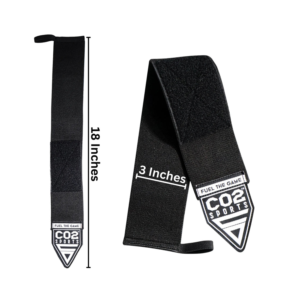 black heavy-duty wrist strap for powerlifting