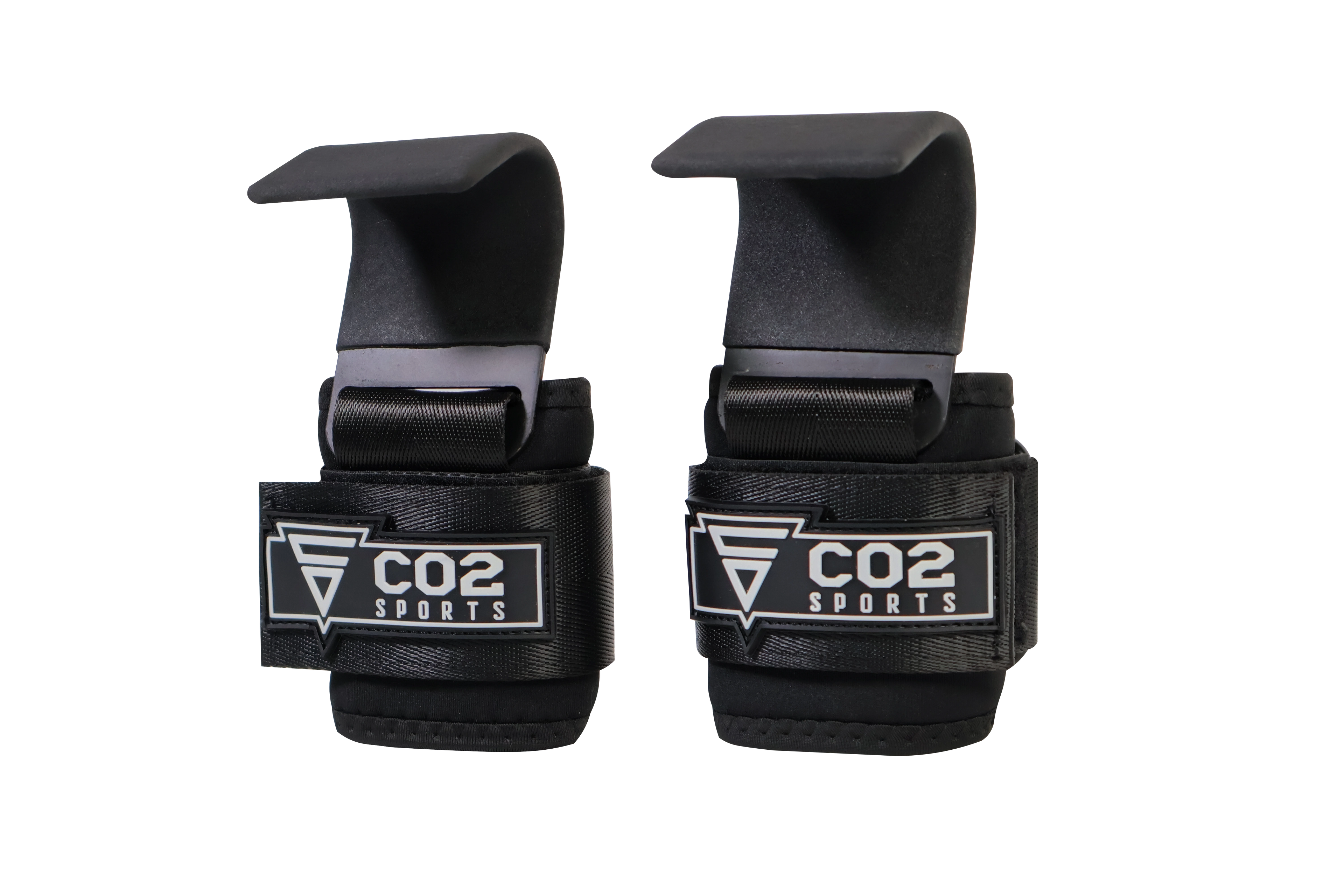 “CO2 Sports heavy duty weight lifting hooks pair for deadlifts, pull-ups, rows and strength training”