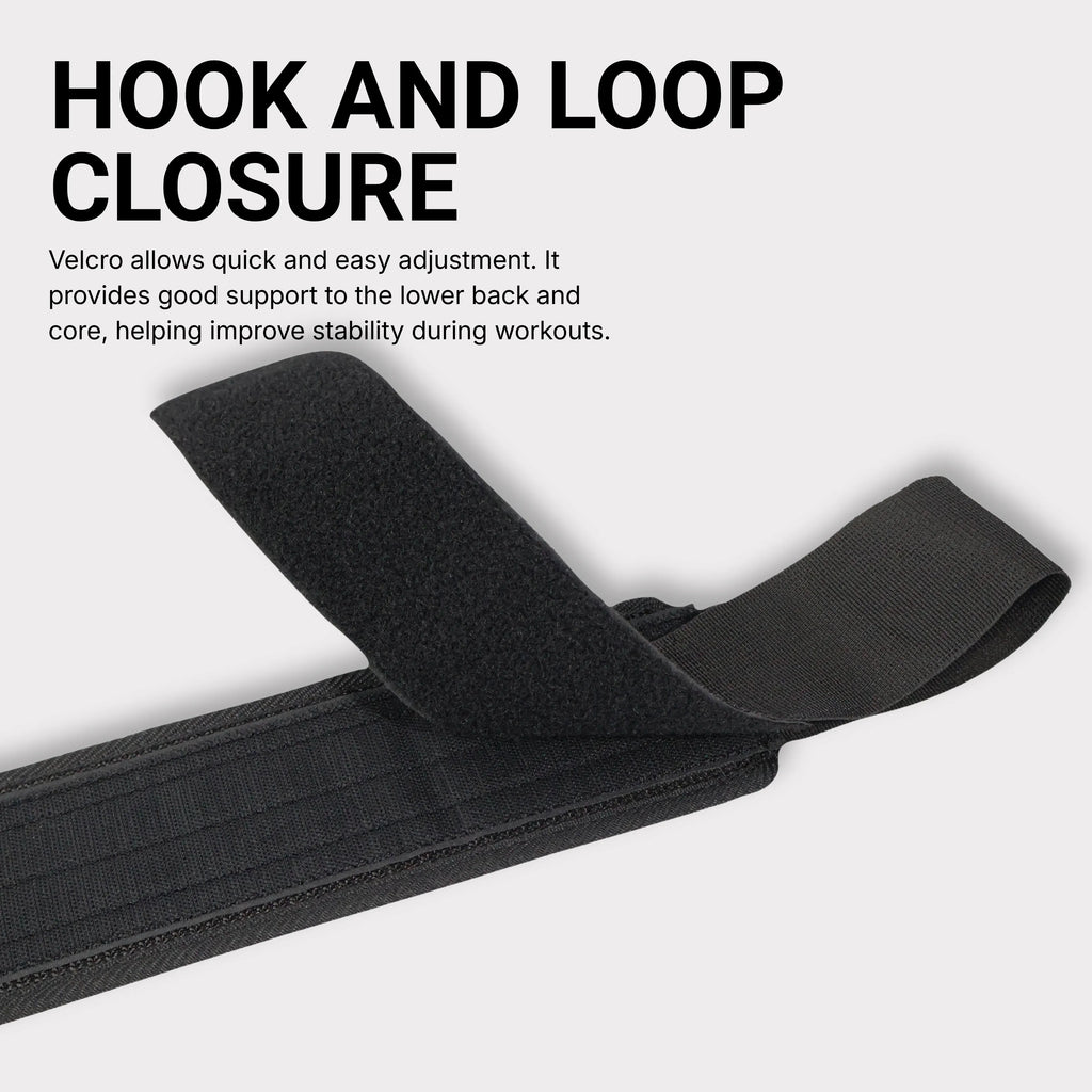 Nylon weight lifting belt for safe gym lifting and weightlifting equipment