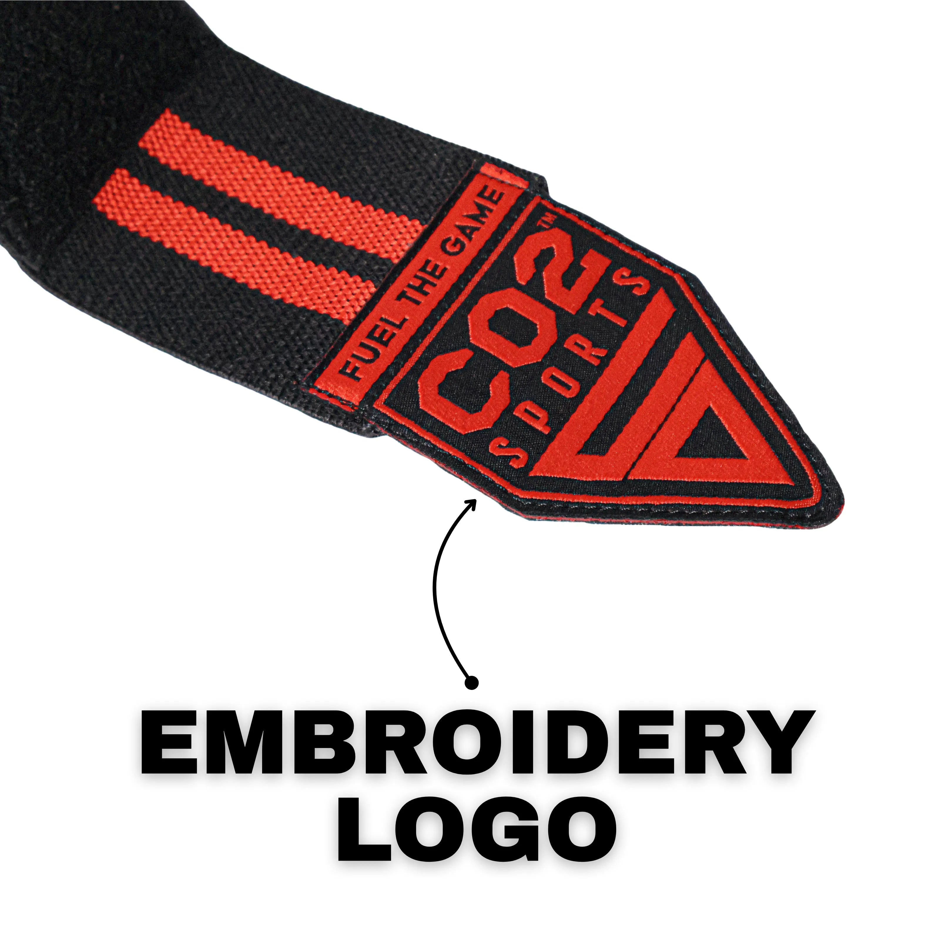 Red weightlifting wrist wrap for fitness training