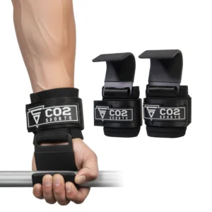 co2 sports weight lifting hooks – heavy duty wrist support grip hooks for deadlifts, pull ups & gym training