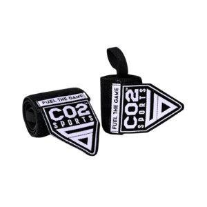 plain black and white wrist support